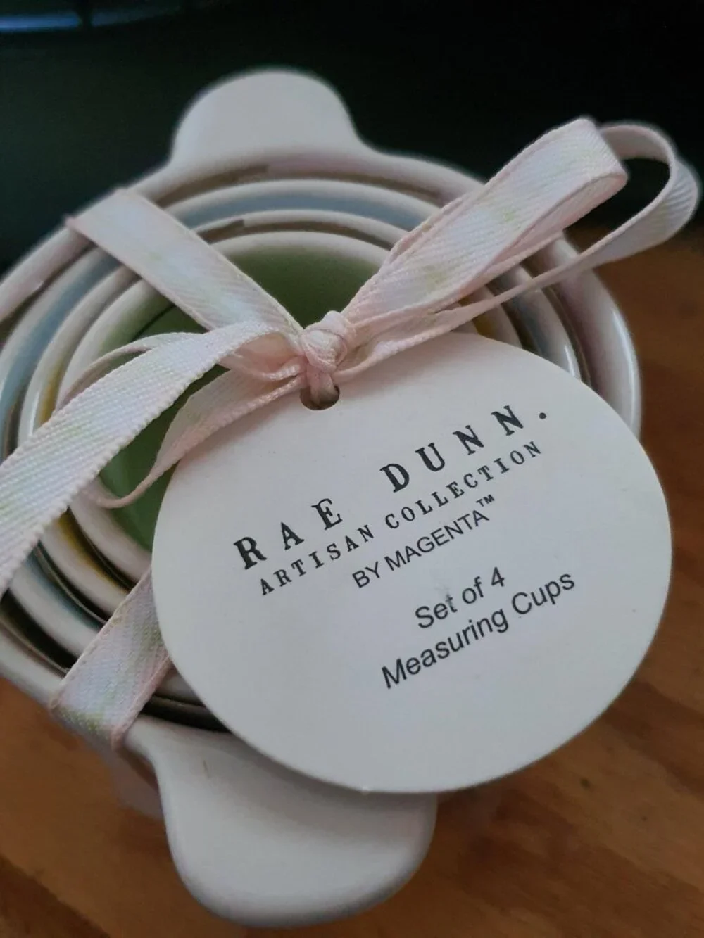 Rae Dunn Artisan Collection by Magenta Easter Bunny Rabbit Measuring Cups Set